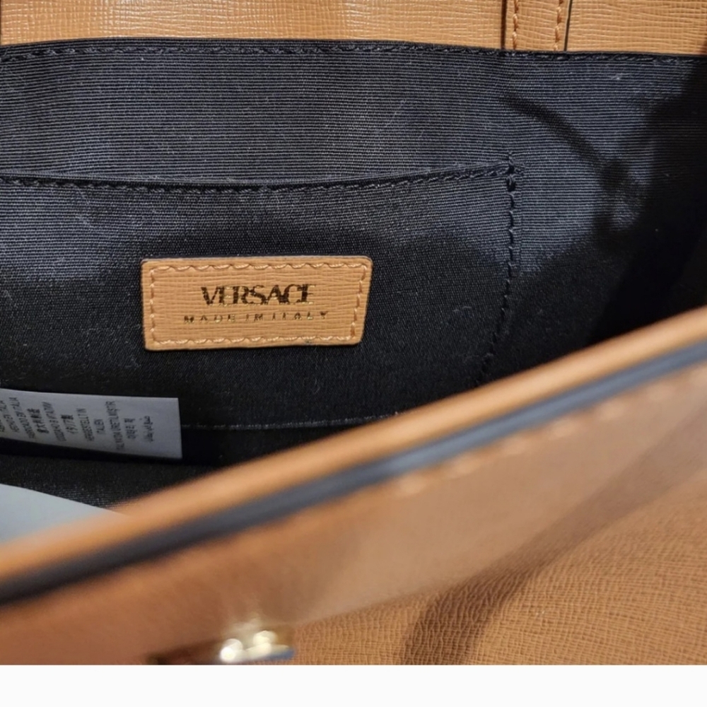 Versace  Virtus Tan Handbag - Picture 3 of 9